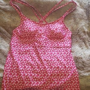 Pink tankini top